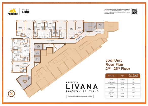 1 BHK Floor Plan